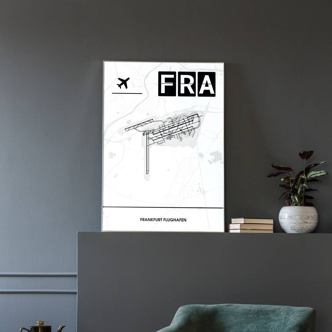 CraftYourMap / 🇩🇪 EDDF) 🛫 Flughafen Frankfurt – (FRA Poster